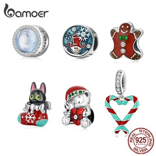 Bamoer Beads Christmas Eve Series 925 Silver Fashion Accessories Suitable For Diy Bracelets Scc20356