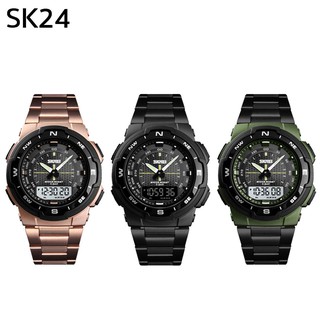 สินค้า SKMEI 1370 นาฬิกาข้อมือ ผู้ชาย สายเหล็ก นาฬิกาแฟชั่น นาฬิกาดิจิตอล ของแท้ 100% กันน้ำ พร้อมส่ง มีเก็บเงินปลายทาง