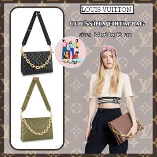 หลุยส์วิตตอง Louis Vuitton COUSSIN กระเป๋าถือขนาดกลาง/สตรี/สินค้าลดราคาปลอดภาษี