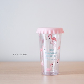 แก้วเก็บความเย็น สองชั้น flamingo