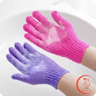 ภาพหน้าปกสินค้าถุงมือขัดผิวอาบน้ำ ขจัดเซลล์ผิวเก่า ถุงมืออาบน้ำ  พร้อมส่ง Glove-style bath towel ที่เกี่ยวข้อง