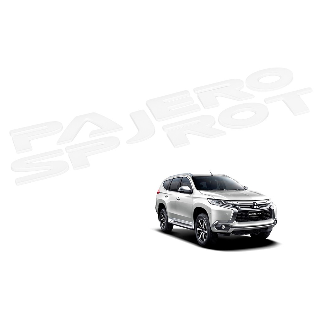 โลโก้แปะฝากระโปรงหน้า-pajero-sport-มิซูบิชิ-ปาเจโร่-สปอร์ต-สี-ขาว-pajero-sport-mitsubishi-4-ประตู-ปี2016-2018