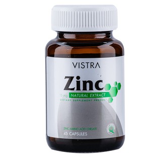 ภาพขนาดย่อของภาพหน้าปกสินค้าVistra Zinc 15mg Natural Extract 45 Capsules จากร้าน pharmaplexonline บน Shopee ภาพที่ 1