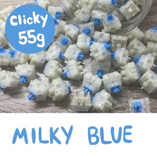 ภาพขนาดย่อของภาพหน้าปกสินค้าสวิตซ์ Milky Gateron ( Blue Red Brown Black Yellow White ) จากร้าน luckymechanical บน Shopee