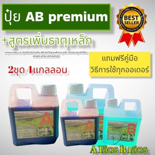 ธาตุอาหารพืช ปุ๋ยไฮโดรโปนิกส์ ปุ๋ยAB ปุ๋ยน้ำ สำหรับปลูกผัก Hydroponics ขนาด1000ML (2ชุด)4แกล่อน