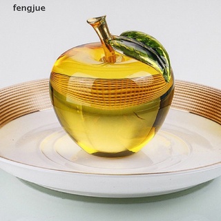 fengjue 50/60mm Glaze K9 Crystal Apple Crafts Glass Paperweight Home Desktop Decor FJ