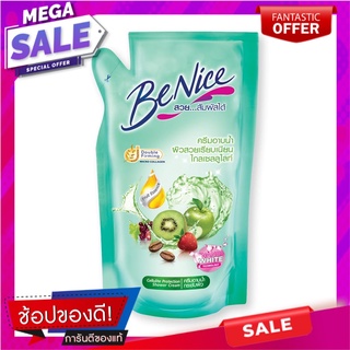 บีไนซ์ ครีมอาบน้ำ สูตรกระชับผิว สีเขียว ชนิดถุงเติม 400 มล. ผลิตภัณฑ์ดูแลผิวกาย BeNice Liquid Soap Green 400 ml
