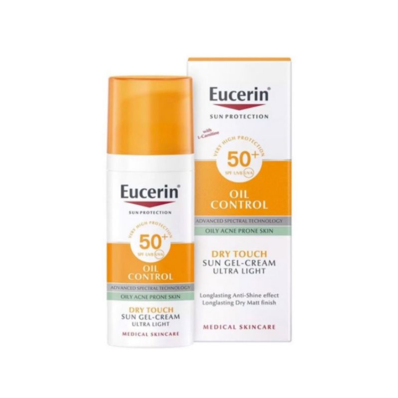 ภาพหน้าปกสินค้ายูเซอริน Eucerin Sun Protection Oil Control Dry Touch Face Sun Gel Cream SPF50+ (50ml.)  Pigment จากร้าน wedalin บน Shopee