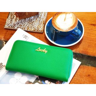 กระเป๋าสตางค์ใบยาว zippy รุ่น Lucky wallet สีเขียวเหนี่ยวทรัพย์