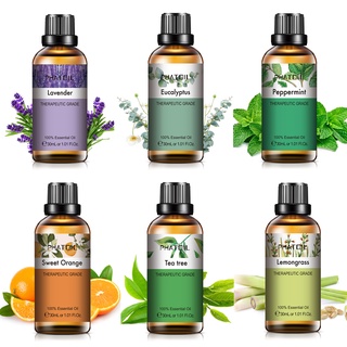 【Limited: Buy 3 get 10ml Spearmint】น้ำมันหอมระเหย กลิ่นหอมธรรมชาติ PHATOIL 30ML Ylang ylang Lemon Vanilla Plant Essential Oil for Aromatherapy Humidifier Oils Tea tree Peppermint Lavender Vanilla Natural Extract น้ำมันหอมระเหย