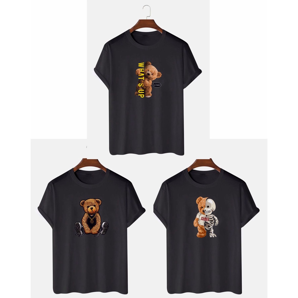 เสื้อยืด-พิมพ์ลาย-teddy-bear-distro-สําหรับผู้หญิง