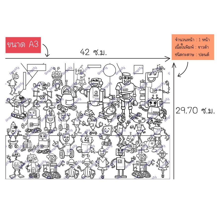โปสเตอร์-ภาพวาดระบายสี-หุ่นยนต์