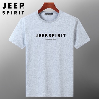 Jeep SPIRIT เสื้อยืดคอกลม แขนสั้น สีพื้น สไตล์ใหม่ เหมาะกับฤดูร้อน สําหรับเด็ก279002S-5XL