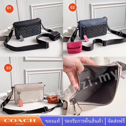 coach-c8141-กระเป๋าสะพายข้าง-ผ้าใบไฮบริดผู้ชายกระเป๋าถือกระเป๋าสะพายสลิง