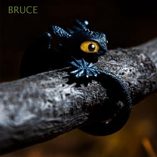 BRUCE Simple Toothless Aberdeen Ring Punk Korean Style Ring Opening Ring Animal Men Cartoon Jewelry Gift Retro Alloy Couple Ring/Multicolor