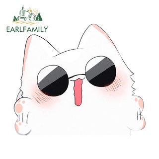 Earlfamily สติกเกอร์ไวนิล กันแดด ลายแมว Jujutsu Kaisen Gojo ขนาด 13 ซม. x 11 ซม. สําหรับตกแต่งรถยนต์ แล็ปท็อป