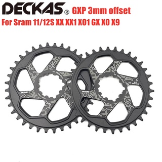 GXP DECKAS 3mm offset Mountain Bike Chainwheel Aluminum alloy 30T/32T/34T/36T MTB Crown bicycle chainring for XX1 Sram XO1 X1 GX XO X9 crank bicycle crankset Accessories