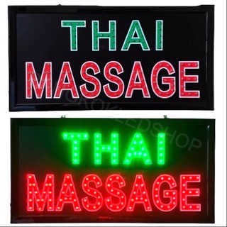LED Sign THAI MASSAGE ป้ายไฟแอลอีดีสำหรับตกแต่ง 220V ป้ายตัวอักษร ป้ายไฟ ป้ายหน้าร้าน ใช้ประดับตกแต่ง