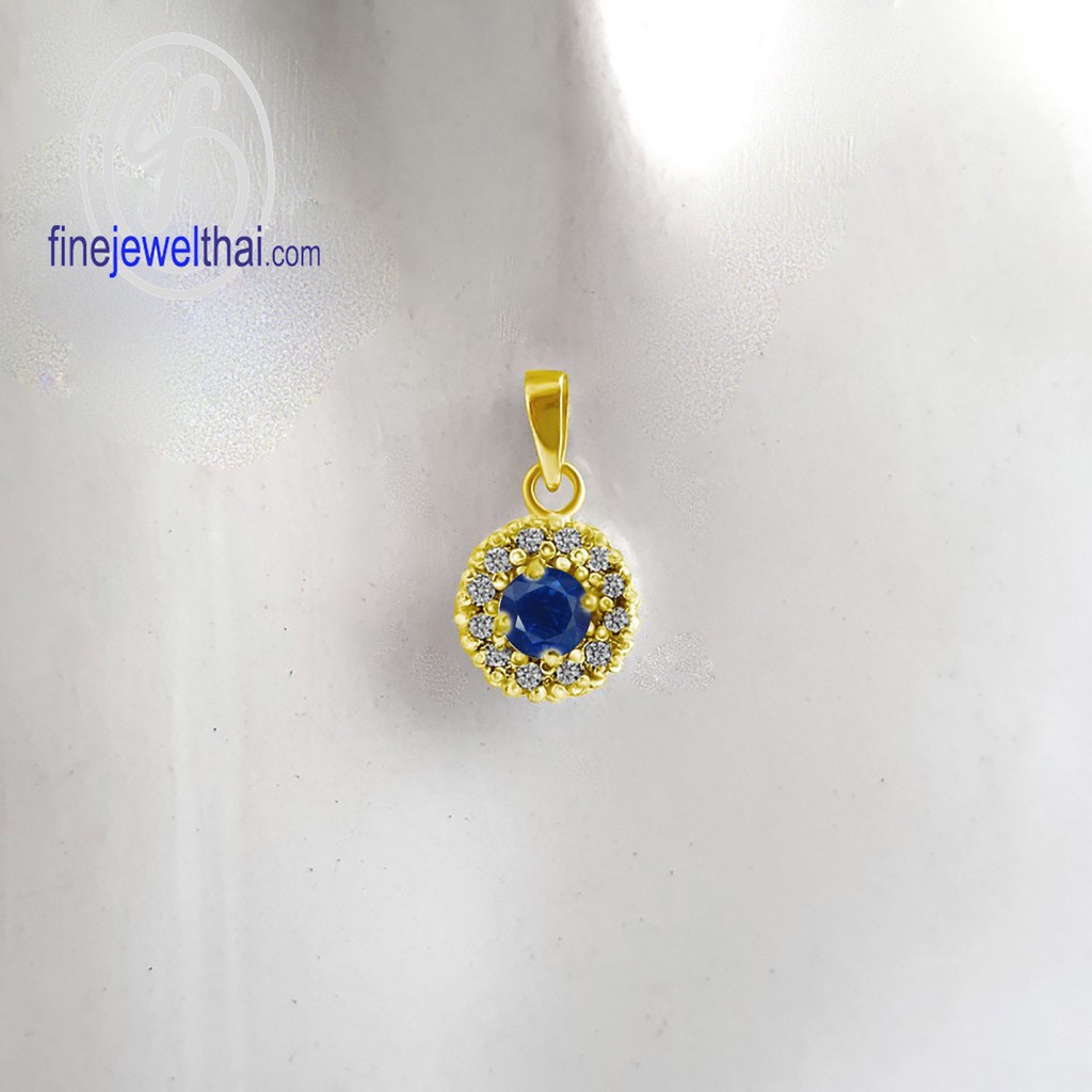 finejewelthai-จี้ไพลิน-ไพลิน-จี้พลอย-พลอยประจำเดือนเกิด-blue-sapphire-silver-pendant-birthstone-p1081bl00e