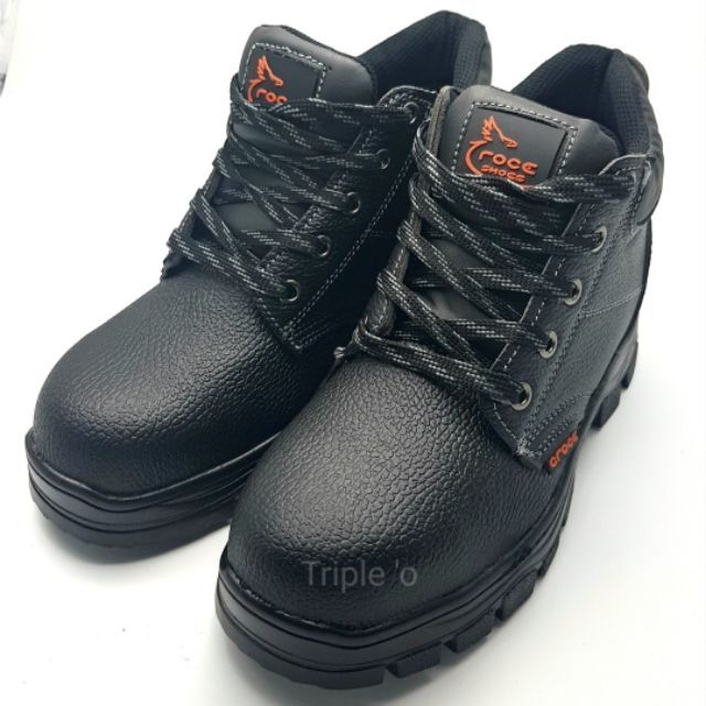 ภาพหน้าปกสินค้ารองเท้าเซฟตี้ Safety shoe หัวเหล็กแบบหุ้มข้อ สีดำ 8008 ไซส์ 39-46