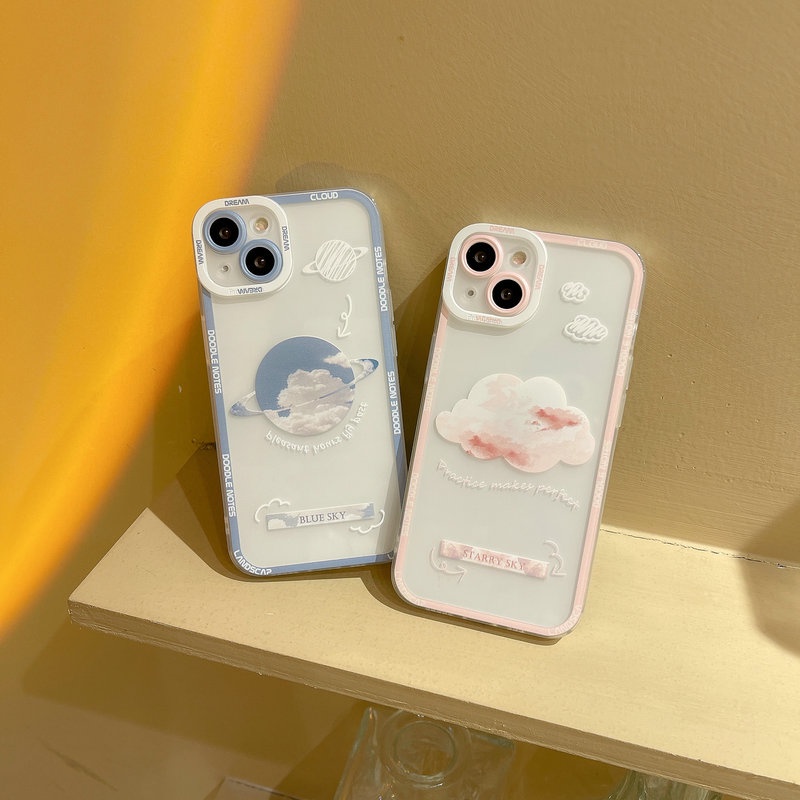 เคสโทรศัพท์มือถือนิ่ม-ป้องกันเลนส์-ลายดวงดาว-ท้องฟ้ากลางคืน-สําหรับ-iphone-13-11-mini-12-pro-xr-x-xs-max-6-6s-7-8-plus-se-2020