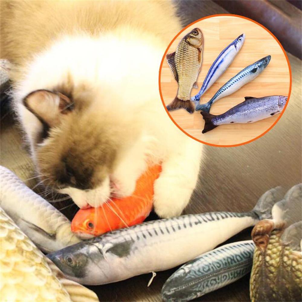 ตุ๊กตาปลาของเล่นสำหรับแมวสัตว์เลี้ยง