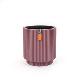 BGVDP 313 Vase Cylinder Groove Dusty pink (Size: D 15 x H 16 cm) - กระถางต้นไม้ Modern แบรนด์ Capi Europe