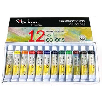 สีน้ำมัน-12-สี-12-ml-ศิลปากรประดิษฐ์