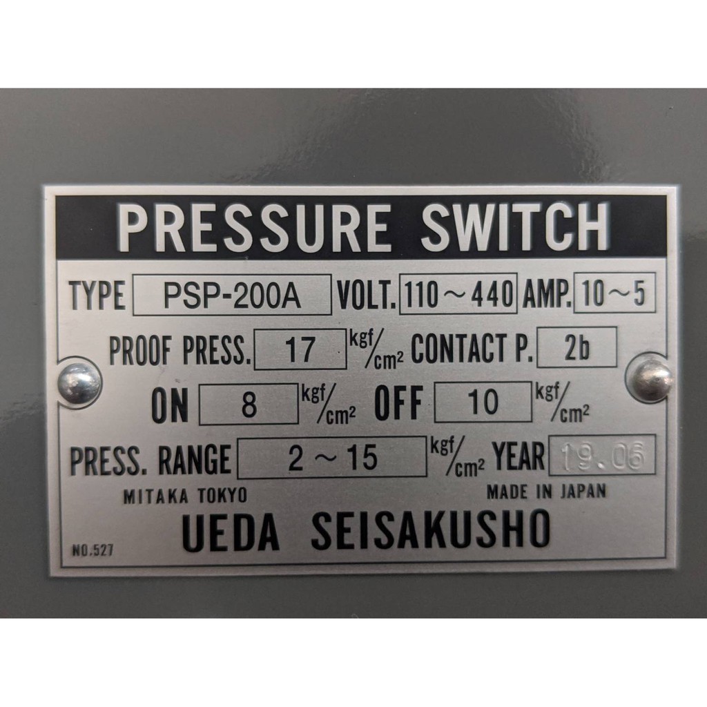 สวิทซ์ออโต้ปั้มลม-เพรสเชอร์สวิทซ์-pressure-switch-ueda-psp-200a-ของแท้