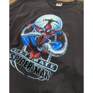 เสื้อยืดผ้าฝ้ายพิมพ์ลาย เสื้อวินเทจ spider-man (2002)