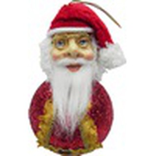 ของประดับ ของตกแต่งเทศกาลคริสต์มาสราคาโรงงาน ราคาถูก ซานต้าโฟมกลมหน้าเซรามิก 11" (90143-3)