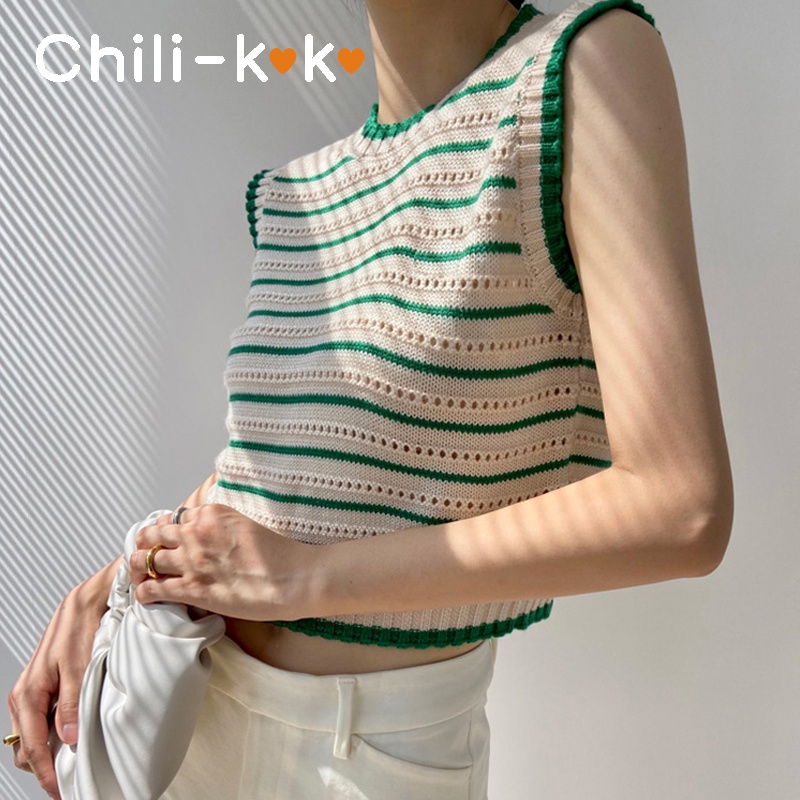 chili-k-k-เสื้อกล้ามไหมพรม-เสื้อแขนกุดคอกลมแฟชั่นวัยรุ่น-9179