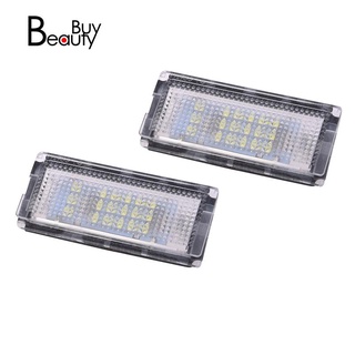 2 ชิ้นไฟ Led 18ดวง 3528Smd สีขาวสําหรับติดป้ายทะเบียนรถ Bmw E46