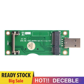 Deceble อะแดปเตอร์ Mini PCI-E เป็น USB พร้อมซิมการ์ด 8Pin สําหรับโมดูล WWAN LTE