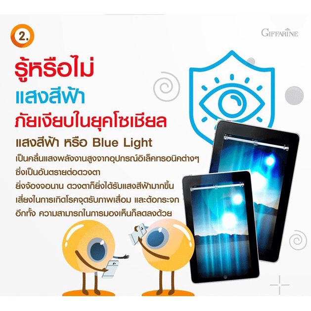 บำรุงสายตา-กรองแสงสีฟ้า-ป้องกันต้อกระจก-ลดความเมื่อยล้าของดวงตา-ป้องกันแสงสีฟ้า-ปกป้องเซลล์จอประสาทตา-lzvit-3x-giffarine