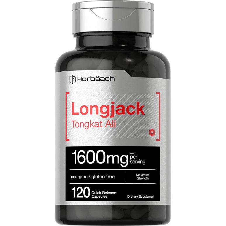 ภาพหน้าปกสินค้าHorbaach Longjack Tongkat Ali 1,600 mg. 120 แคปซูล สารสกัดรากปลาไหลเผือก วิตามินเพิ่มเทสโทสเทอโรน ความใคร่สำหรับผู้ชาย