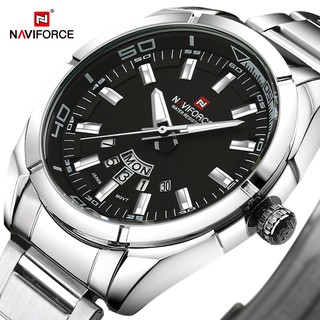 สินค้า Naviforce นาฬิกาข้อมือควอตซ์แฟชั่น สายแสตนเลส กันน้ํา สไตล์นักธุรกิจ สําหรับบุรุษ