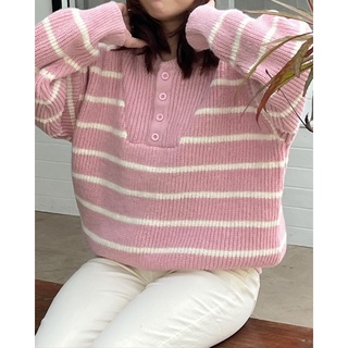 cpjgirlxx  | Potpourri stripes sweater - 2colors สเว็ตเตอร์ไหมพรมกันหนาว ลายทาง หนา