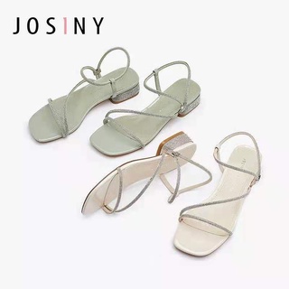 สินค้า JOSINY women shoes รองเท้าแตะผู้หญิง  รองเท้าส้นสูง รองเท้าแตะรัดส้น น้ำหนักเบาสบาย ไม่ลื่น  รองเท้าแตะผู้หญิงส้นหนา