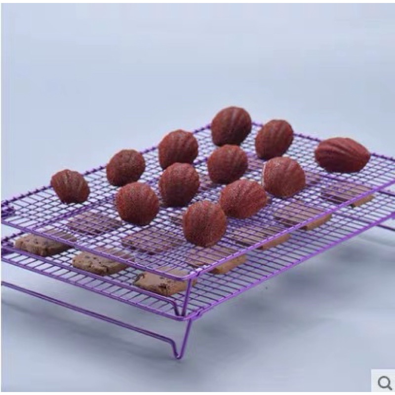 ตะแกรงพักขนม-cooling-rack-สีม่วง-ไม่ลอก-วางขนมสวยงามมาก-ที่พักขนม