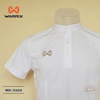 WARRIX เสื้อโปโล คอจีน WA-3329 สีขาว WW วาริกซ์ วอริกซ์ ของแท้ 100%