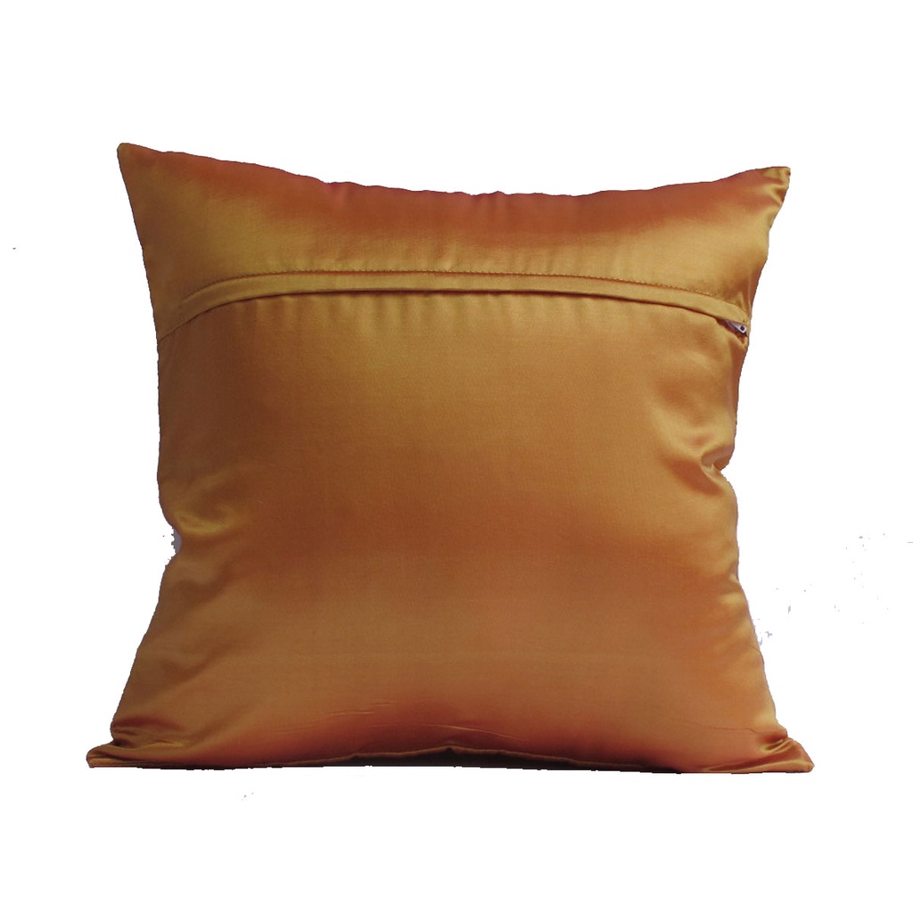 a19-thai-silk-pillow-covers-ปลอกหมอนอิง-ไหมไทยลายช้าง-two-tone-16-16-นิ้ว-1-คู่-สีขาว-ทอง