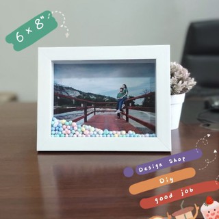 กรอบรูปเม็ดโฟม  Diy  ทรงลึก มีขนาด A4,6×8,5×7,4×6 (สินค้าขายดี)