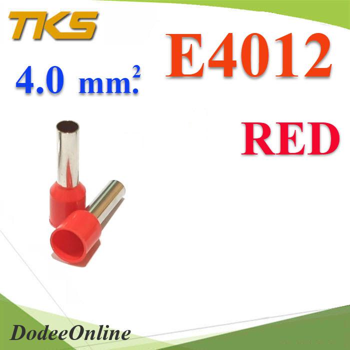 หางปลากลม-คอร์ดเอ็น-แบบมีฉนวน-สำหรับสายไฟ-ขนาด-4-0-sq-mm-สีแดง-แพค-100-ชิ้น-รุ่น-e4012-red-dd