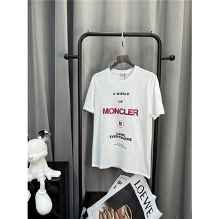 M0nc1er ใหม่ เสื้อยืดคอกลม แขนสั้น พิมพ์ลายตัวอักษร แฟชั่นฤดูร้อน สําหรับผู้ชาย ไซซ์ s-4XL 2022