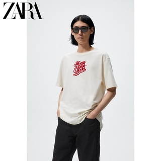 Zara เสื้อยืดแขนสั้น พิมพ์ลายหัวใจ THE BEATLES สําหรับผู้ชาย 1277400 251