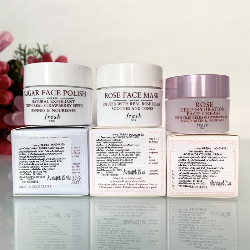 แท้-fresh-rose-face-cream-face-mask-sugar-face-polish-exfoliator