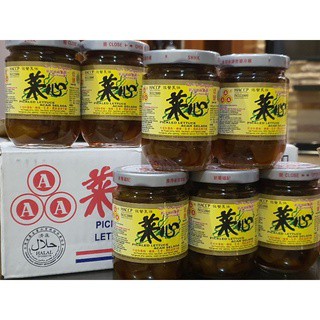 ก้านคะน้าดอง 3A Pickled Lettuce 菜心罐头 纯斋180g( 180gX12ขวด) 1โหล พร้อมส่ง