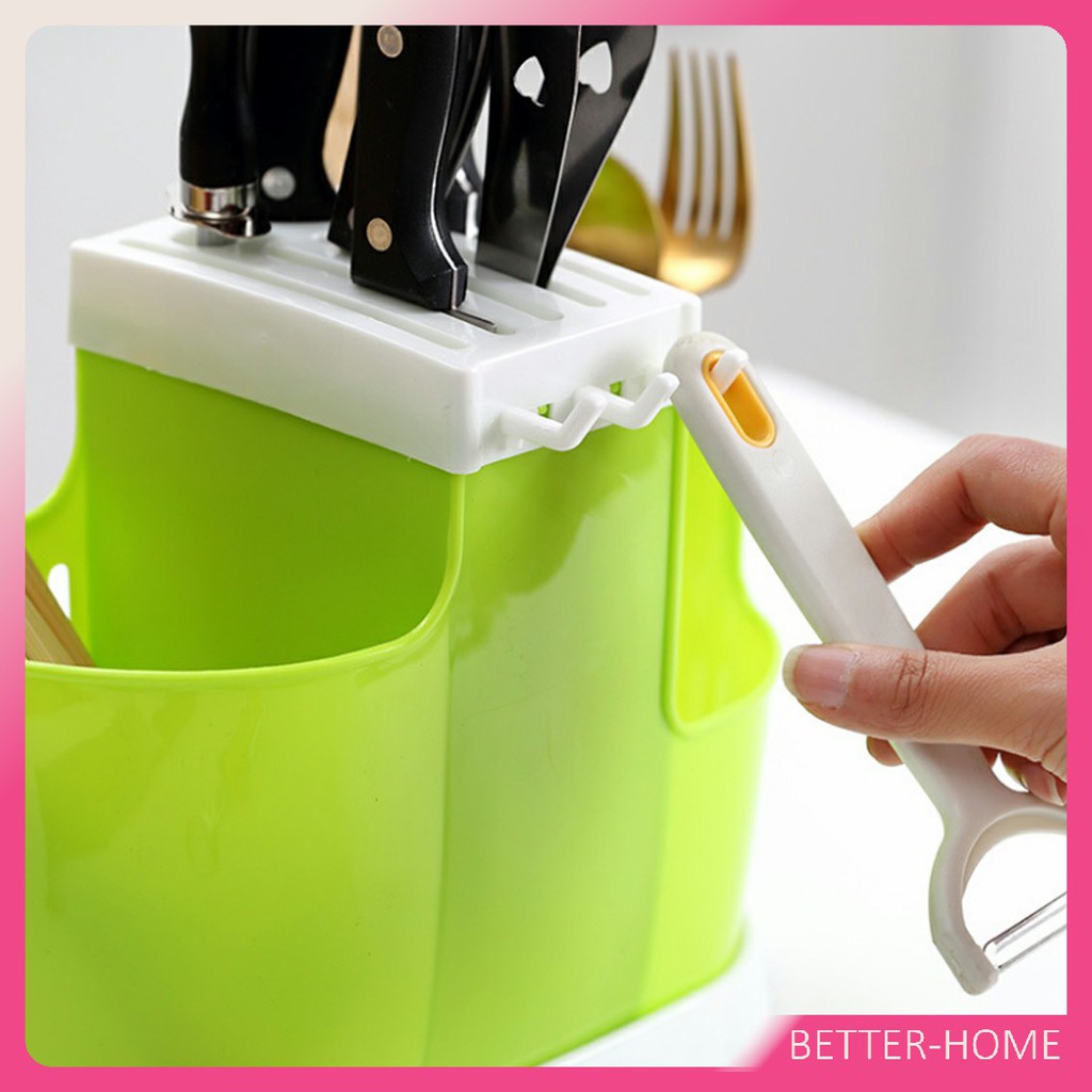 มีช่องระบายน้ำ-ที่เก็บมีดตะเกียบและบน-ที่ใส่เก็บช้อน-ตะเกียบ-โต๊ะอาหาร-กล่องใส่ช้อนส้อม-กล่องใส่ช้อน-cutlery-holder
