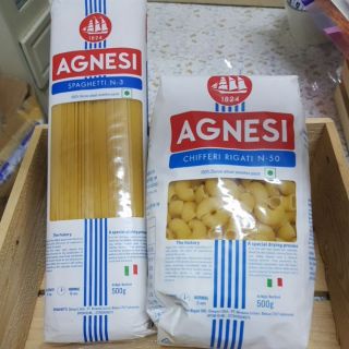 👌👌👌AGNESI Spaghetti N.3, Linguine N.10  500g. AGNESI Chifferi Rigati N.50 500g. สินค้านำเข้า อิตาลี